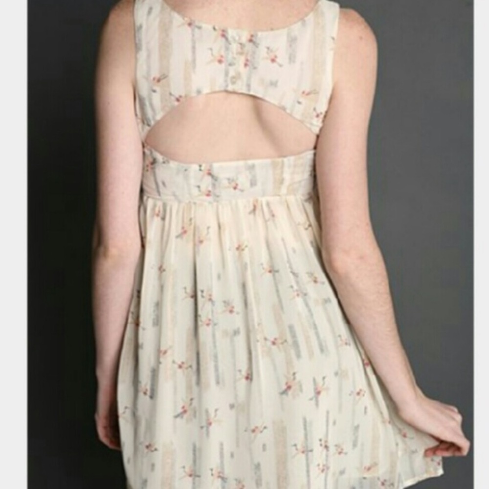 Silence + Noise Sweetheart crane flowy cream color dress size S - Picture 2 of 8